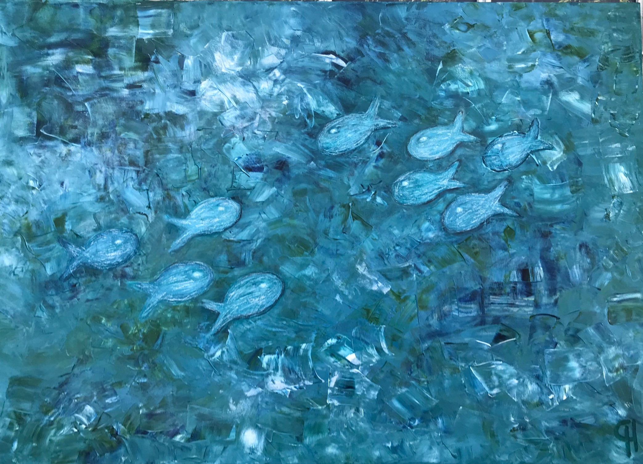 Küstenkunst -  Fischgespräch - VERKAUFT