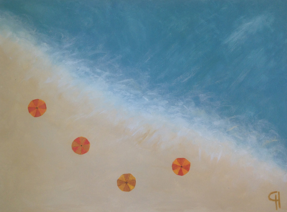 Küstenkunst - Strand aus Möwensicht